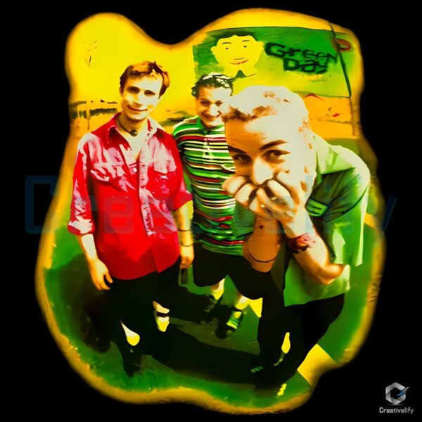 Green Day Mugshot Rebels Vintage Band Photo PNG