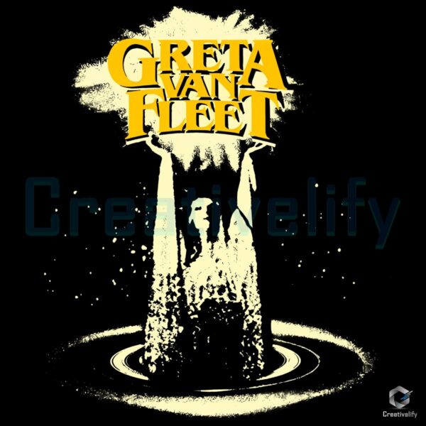 Greta Van Fleet Hands In Air Vintage Rock Band PNG