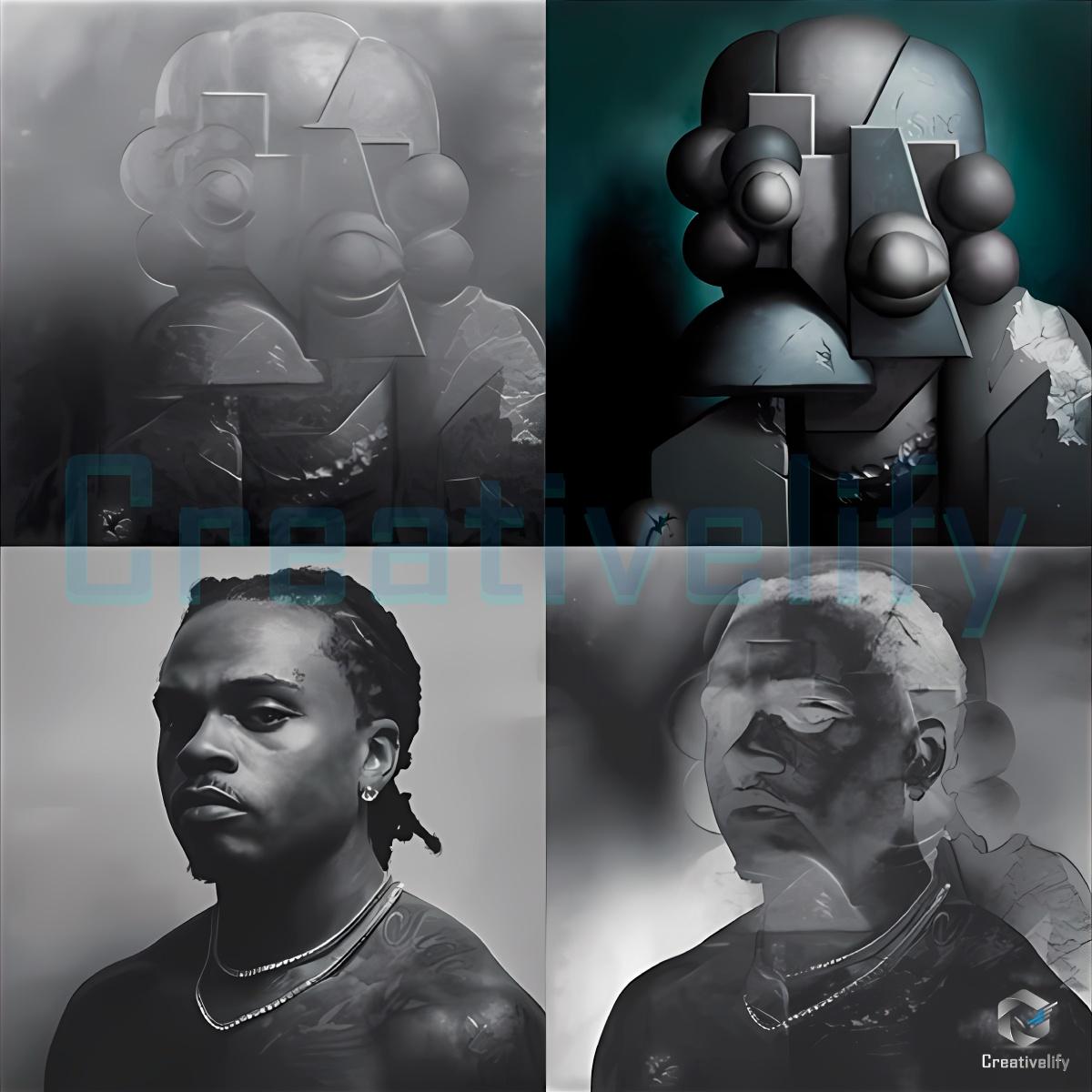 Gunna The Last Wun Portrait Quad Panel Album Art PNG