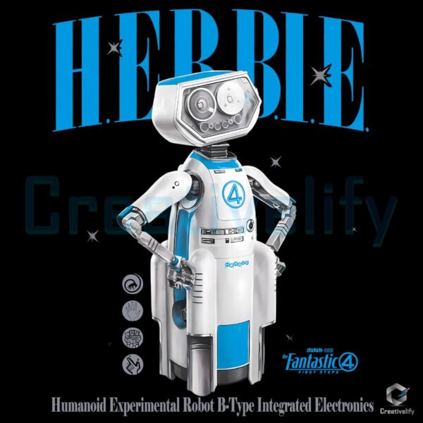 Herbie Robot Assistant Fantastic Four First Steps PNG