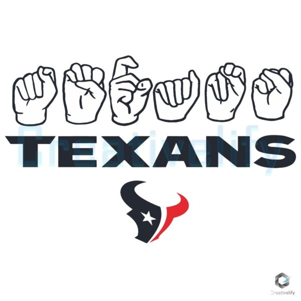 Houston Texans Homage Youth Love Sign SVG
