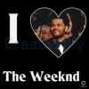 I Love The Weeknd Vintage Heart Photo Graphic PNG