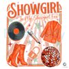 In My Showgirl Era Retro Disco Glitter Boots Jacket Vinyl Illustration PNG