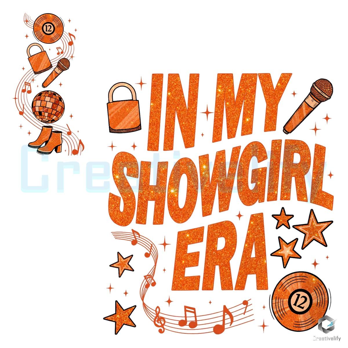 In My Showgirl Era Taylor Swift Inspired Retro Disco Glitter Typography PNG In My Showgirl Era Taylor Swift Inspired Retro Disco Glitter Typography PNG