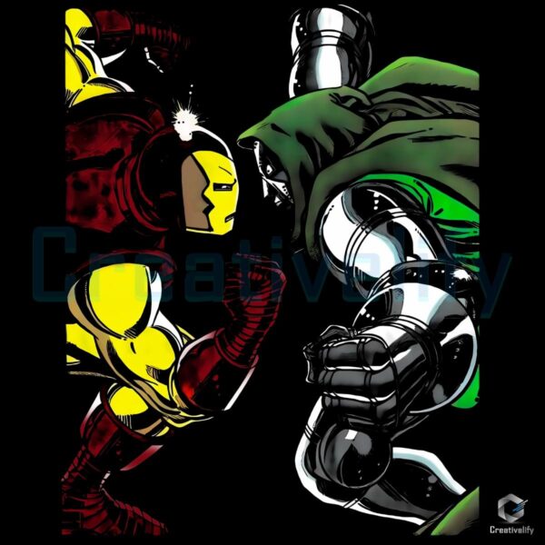 Iron Man Vs Doctor Doom Marvel Avengers Comic PNG