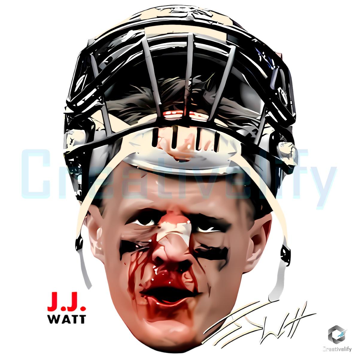 Jj Watt Vintage Bootleg Nfl Football Graphic PNG