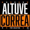 Jose Altuve Carlos Correa For Houston Astros Duo Bold Typography SVG