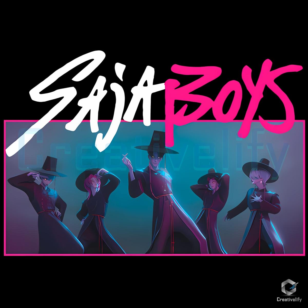 Kpop Demon Hunters Demon Saja Boys Comfort Colors PNG Kpop Demon Hunters Demon Saja Boys Comfort Colors PNG