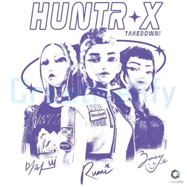 Kpop Demon Hunters Huntr X Takedown Comfort Colors PNG