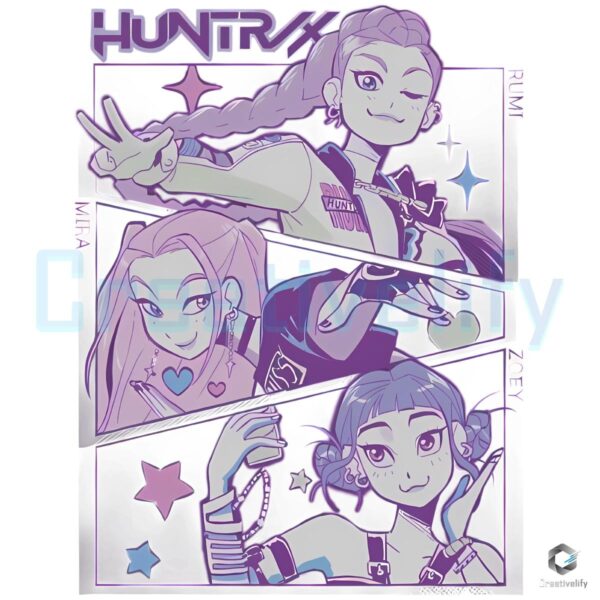 Kpop Demon Hunters Huntrix Group Panels PNG