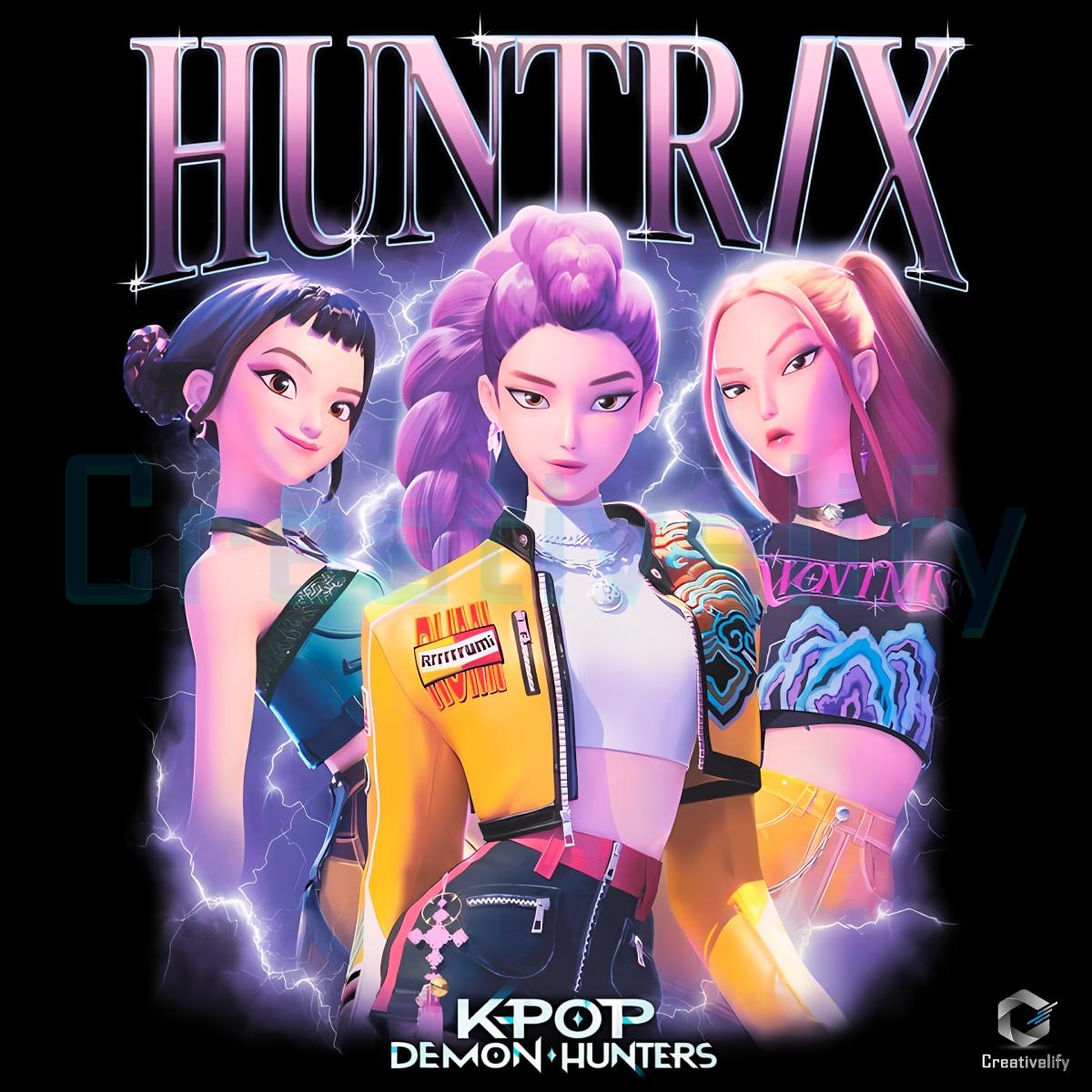 Kpop Demon Hunters Huntrx Heartthrob Comfort Colors PNG Kpop Demon Hunters Huntrx Heartthrob Comfort Colors PNG