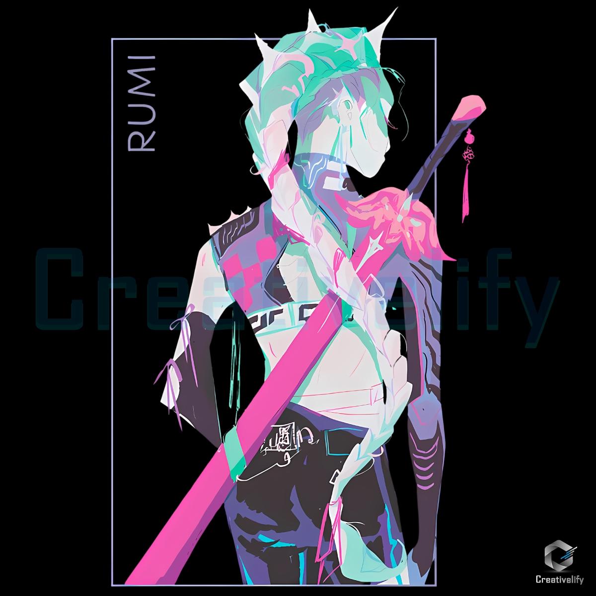 Kpop Demon Hunters Rumi Girl Crush PNG Kpop Demon Hunters Rumi Girl Crush PNG