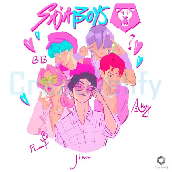 Kpop Demon Hunters Saja Boys Comfort Colors PNG