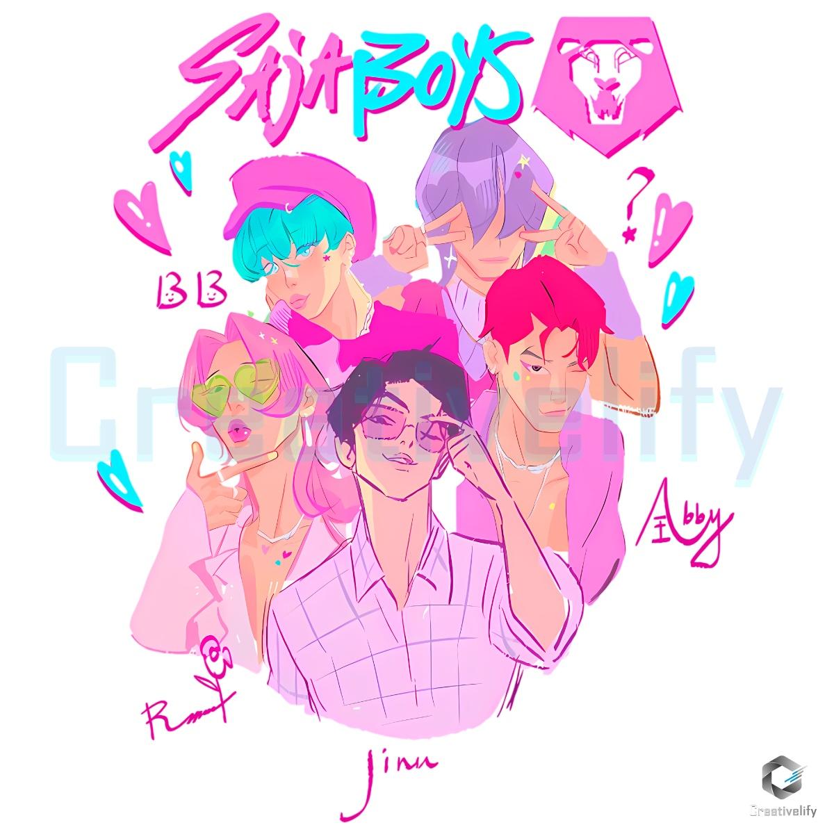 Kpop Demon Hunters Saja Boys Comfort Colors PNG Kpop Demon Hunters Saja Boys Comfort Colors PNG