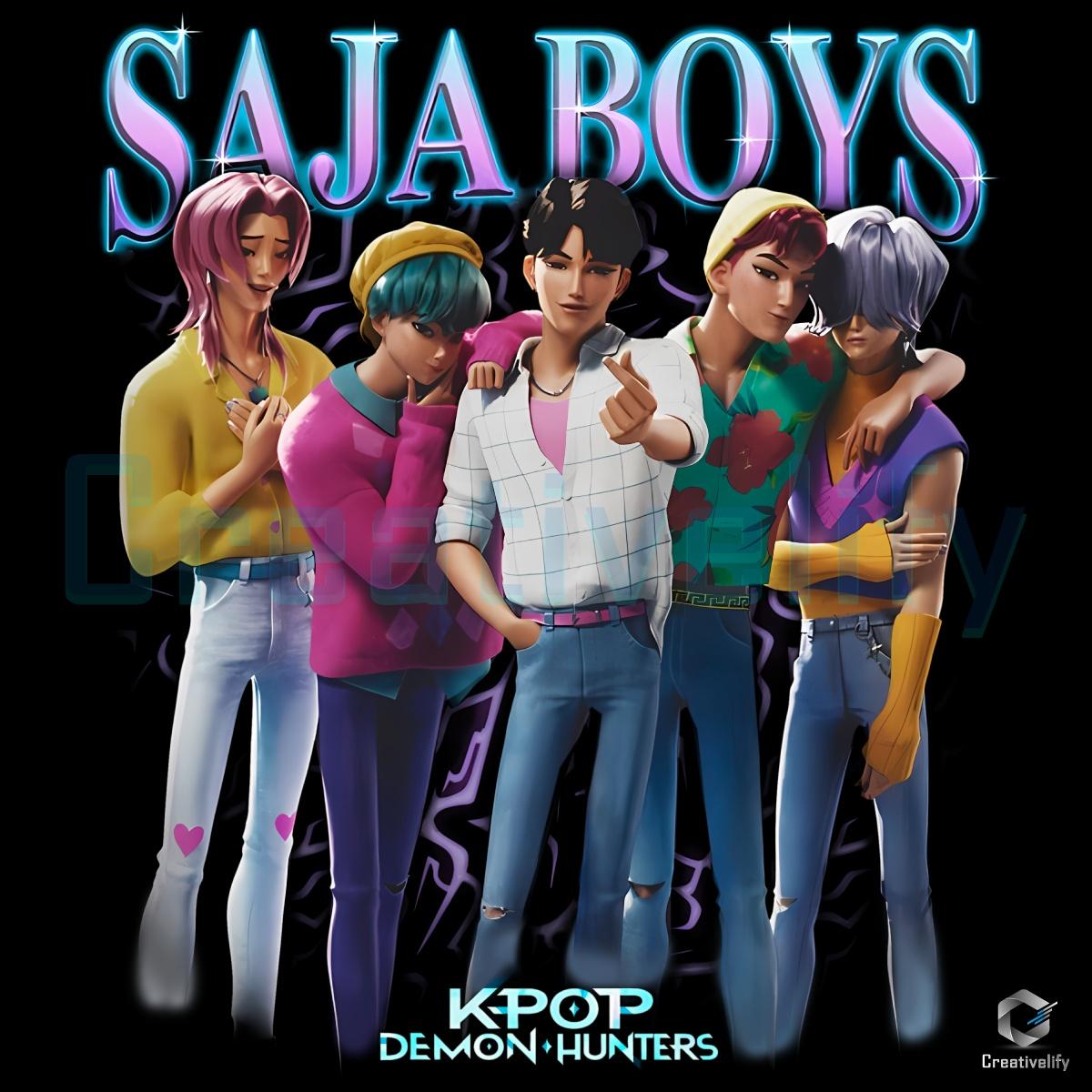 Kpop Demon Hunters Saja Boys Heartthrob Comfort Colors PNG Kpop Demon Hunters Saja Boys Heartthrob Comfort Colors PNG