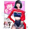 Lisa Blackpink Cartoon Fanart Honey Stage Pose PNG