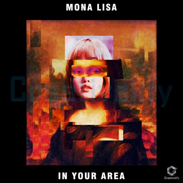 Lisa Blackpink Mona Lisa In Your Area Glitch Art PNG