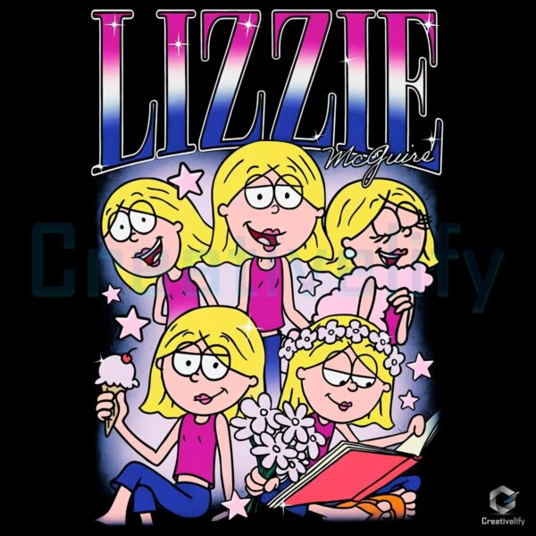 Lizzie Mcguire Multi Face Ice Cream Reading Flowers Cute Cartoon PNG