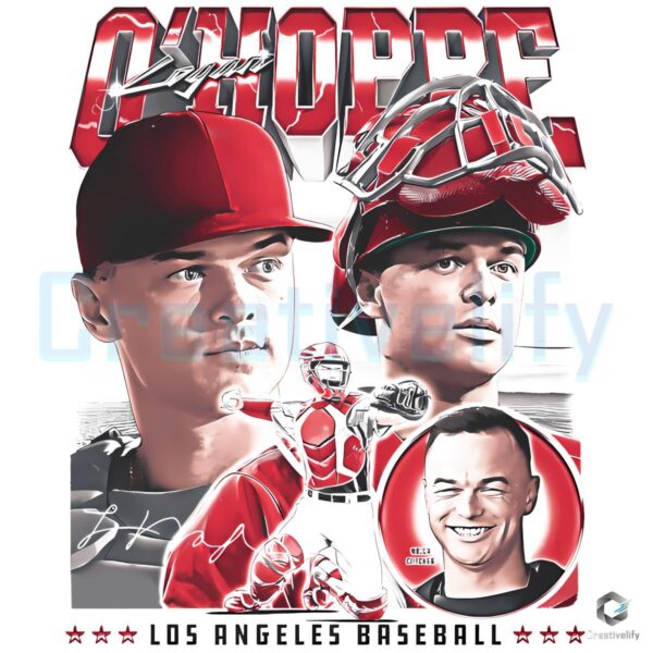 Logan O Hoppe Los Angeles Baseball Vintage PNG
