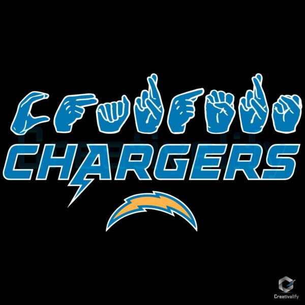 Los Angeles Chargers Homage Youth Love Sign SVG