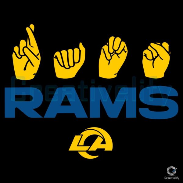 Los Angeles Rams Homage Youth Love Sign SVG