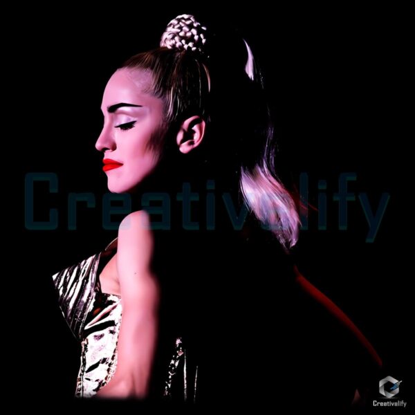 Madonna Blonde Ambition Tour Side Profile Gold Corset Concert PNG