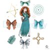 Merida Brave Character Bows Archery Target Graphic PNG
