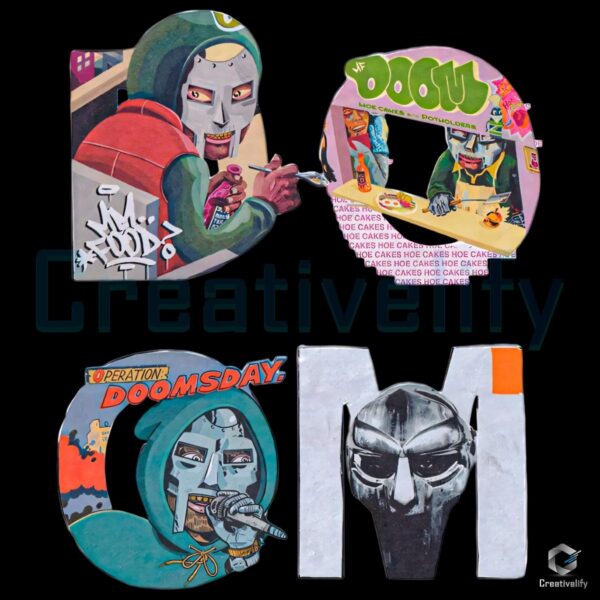 Mf Doom Comic Collage Head Mask Hip Hop Rap Legend PNG