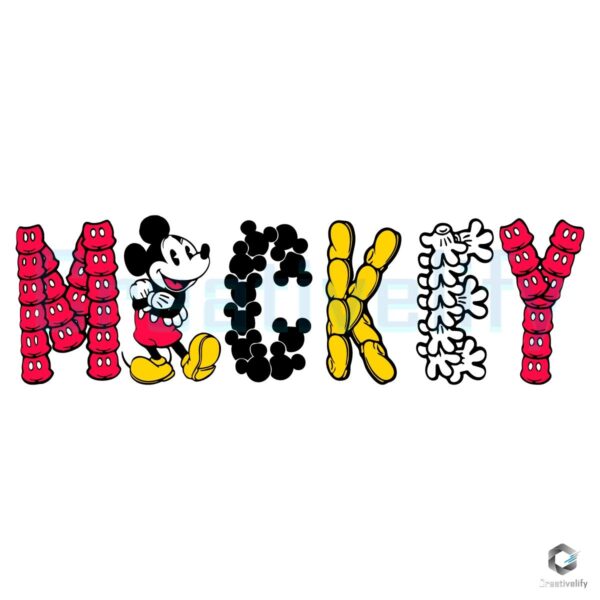 Mickey Mouse Character Best Of Mickey Letter Art SVG