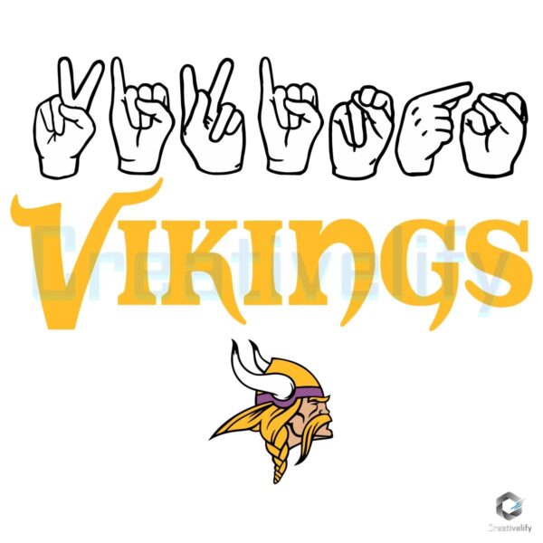 Minnesota Vikings Homage Youth Love Sign SVG