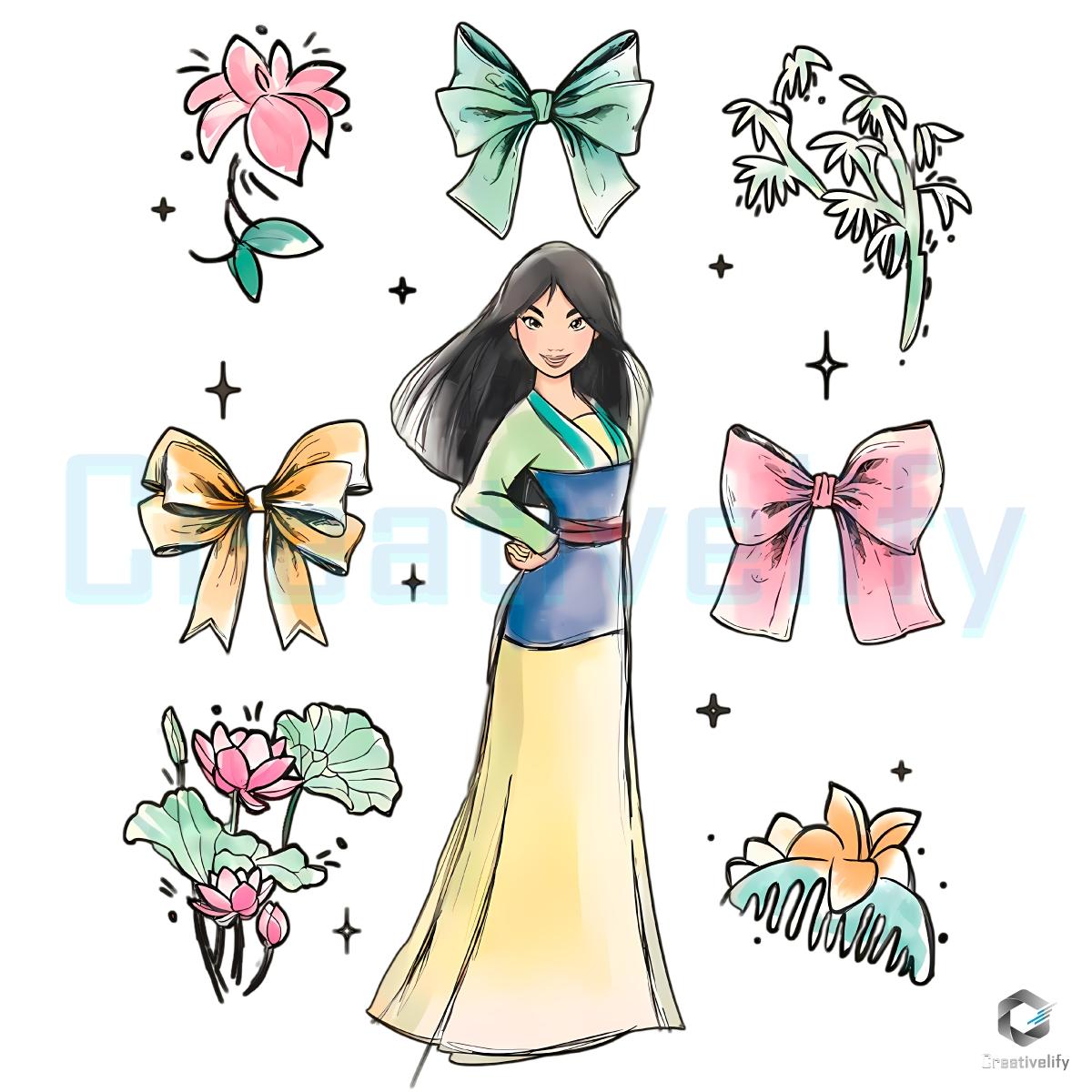 Mulan Bows Disney Princess PNG Mulan Bows Disney Princess PNG