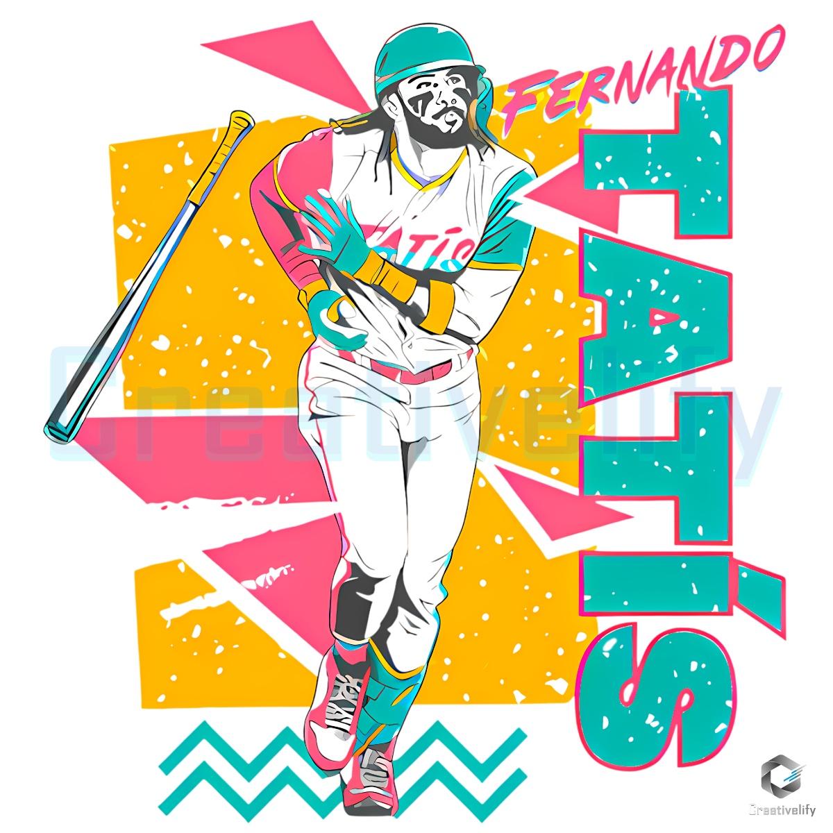 Neon Fernando Tatis Jr Retro 90S Style Baseball PNG Neon Fernando Tatis Jr Retro 90S Style Baseball PNG