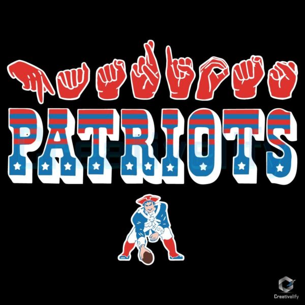 New England Patriots Homage Youth Love Sign SVG