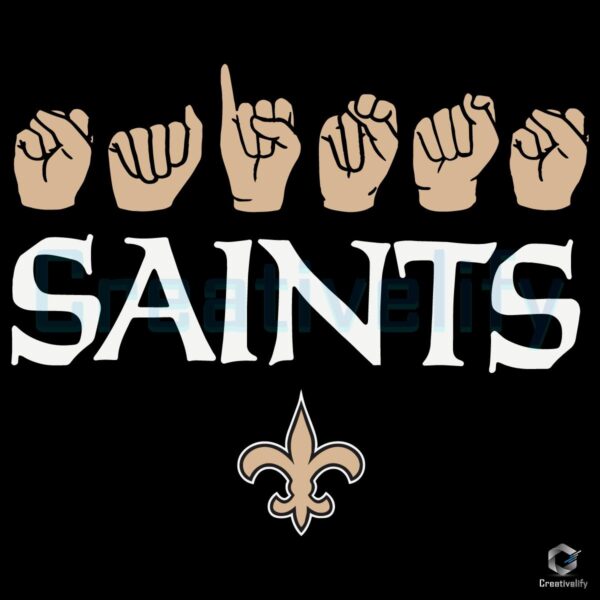 New Orleans Saints Homage Youth Love Sign SVG