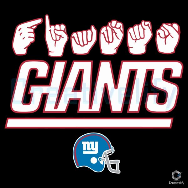 New York Giants Homage Youth Love Sign SVG