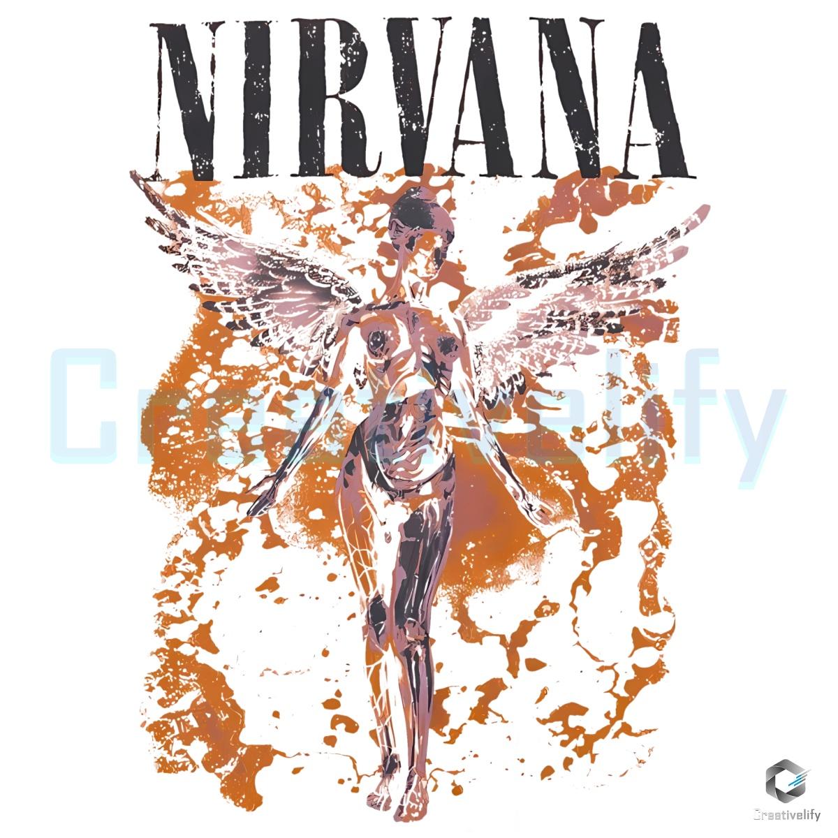 Nirvana In Utero Angel Cream Vintage PNG Nirvana In Utero Angel Cream Vintage PNG