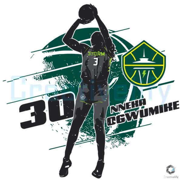 Nneka Ogwumike Seattle Storm Basketball Player Silhouette SVG