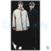 Oasis Band Vintage Duo Portrait Black Graphic PNG