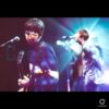 Oasis Vintage Britpop Band Live Performance Black Graphic PNG