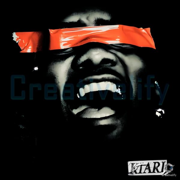 Offset Kiari Red Tape Eyes Screaming Portrait PNG