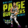 Paige Bueckers Dallas Wings Basketball Slant PNG