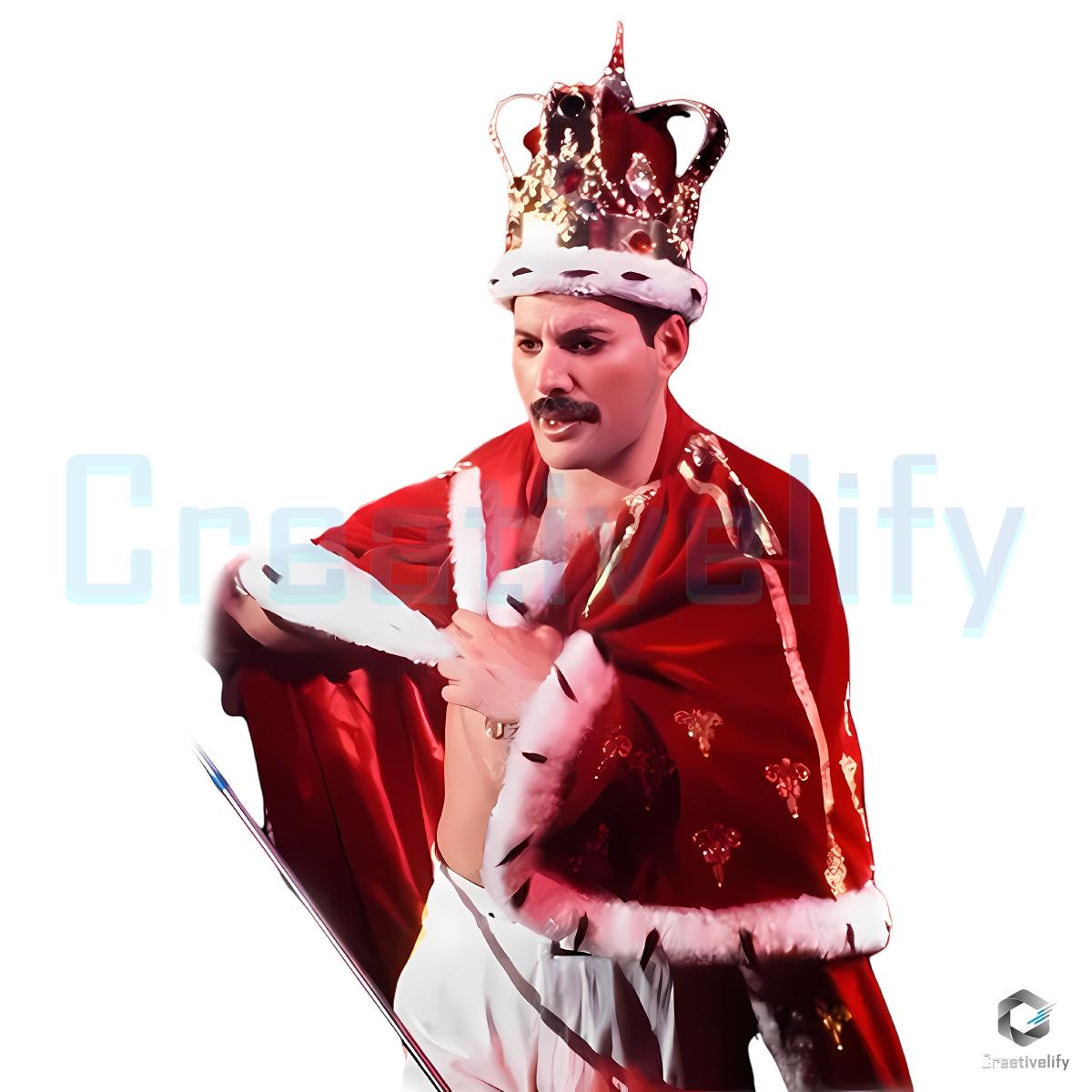 Queen Freddie Mercury King Crown Red Royal Cape Concert PNG Queen Freddie Mercury King Crown Red Royal Cape Concert PNG