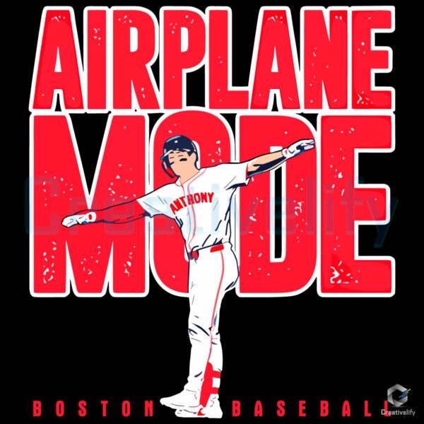 Roman Anthony Boston Baseball Airplane Mode PNG