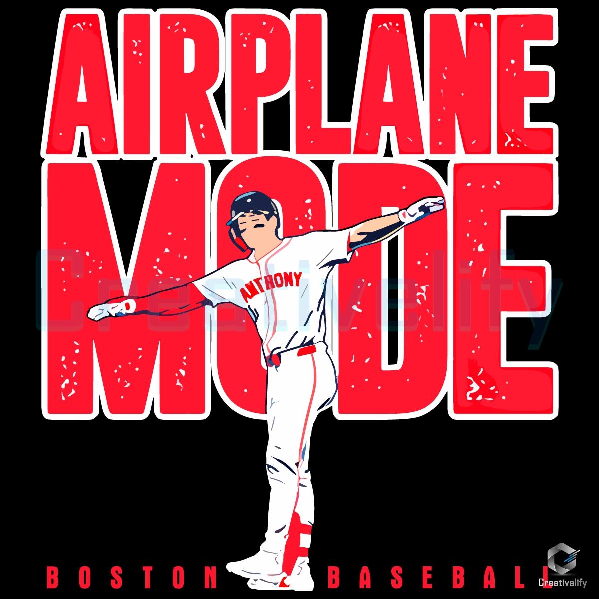 Roman Anthony Boston Baseball Airplane Mode PNG