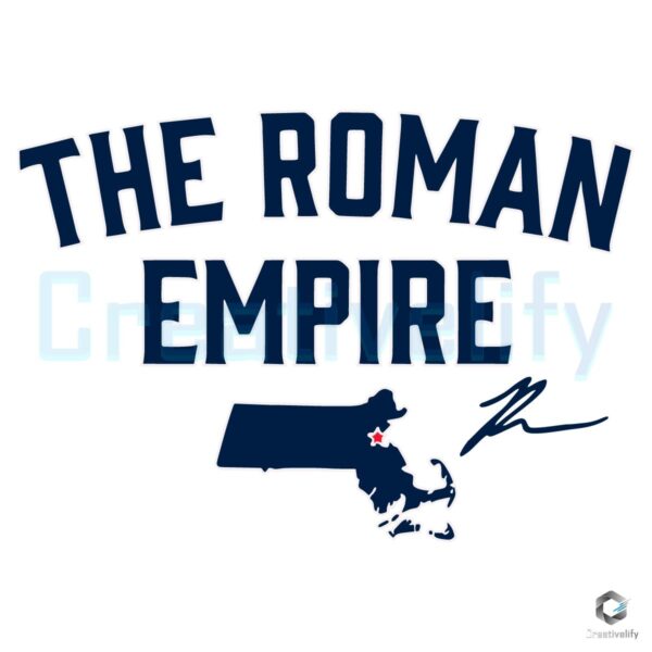 Roman Anthony The Roman Empire Boston Baseball State Map SVG