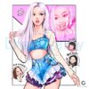 Rose Blackpink Cartoon Fanart So Cute Pose PNG
