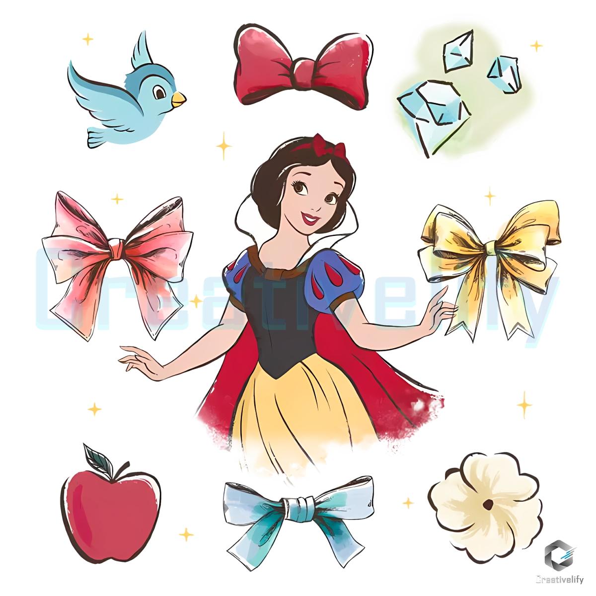 Snow White Bows Disney Princess PNG Snow White Bows Disney Princess PNG