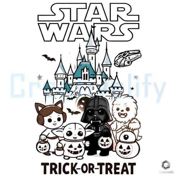 Star Wars Halloween Trick Or Treat Cute PNG