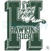 Stranger Things Hawkins High Tigers Retro College Logo SVG
