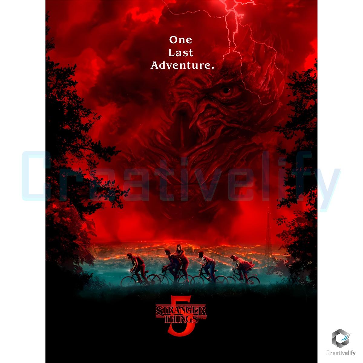 Stranger Things Season 5 One Last Adventure Poster PNG Stranger Things Season 5 One Last Adventure Poster PNG